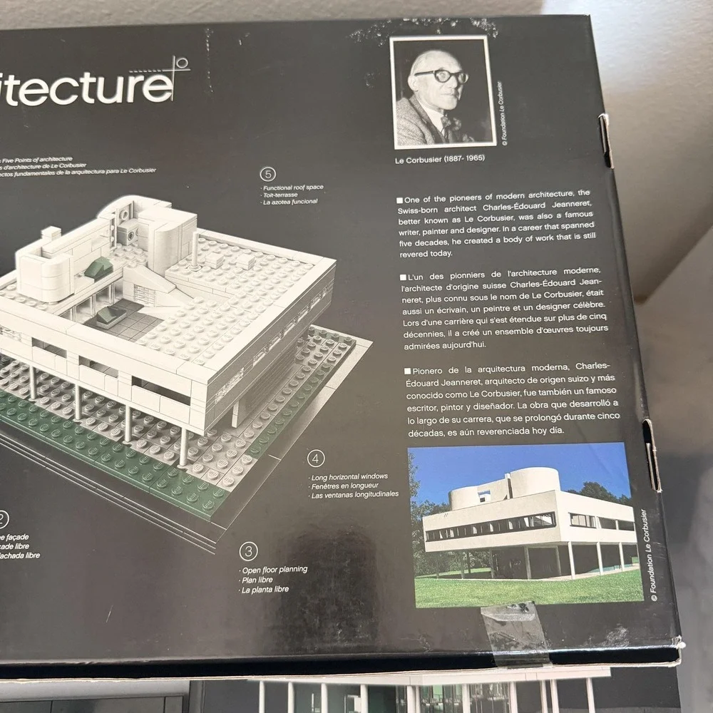LEGO Architecture Villa Savoye 21014 Complete Built Box Manual RETIRED Set